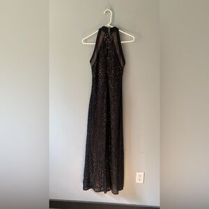 Morgan & Co. Strapless Black Lace Dress